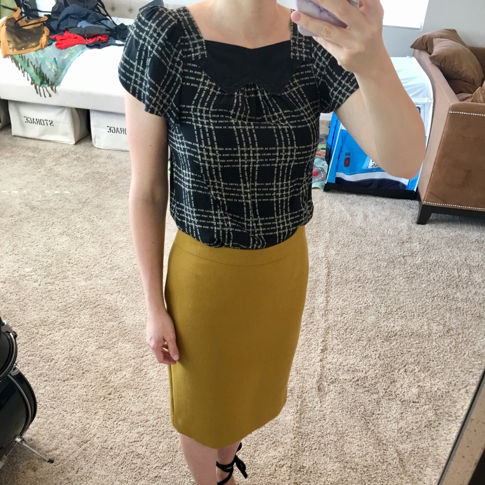 Marc Jacobs plaid black blouse size small